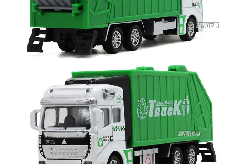1:48 Müllwagen Spielzeugauto als Geburtstagsgeschenk Juguete pädagogisches sauberes Müllauto Kinderspielzeug Geschenke Kostenloser Versand – Detail 7