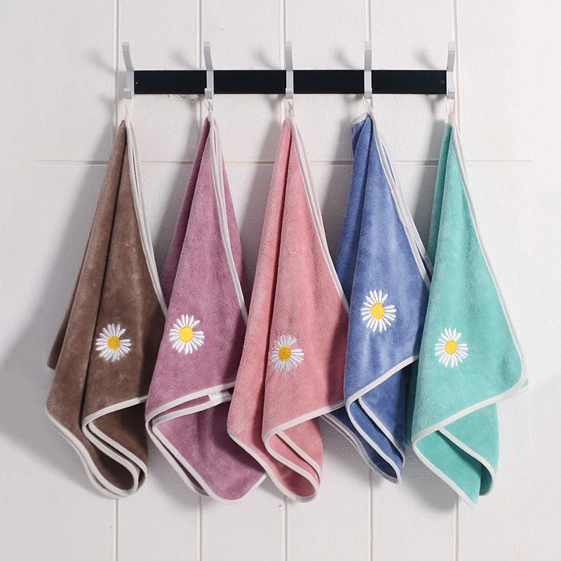 

5PCS Quick Dry Clean Face Soft Absorbent Towel Thickened Microfiber Face Towel Absorbent High-Density Coral Fleece Towels