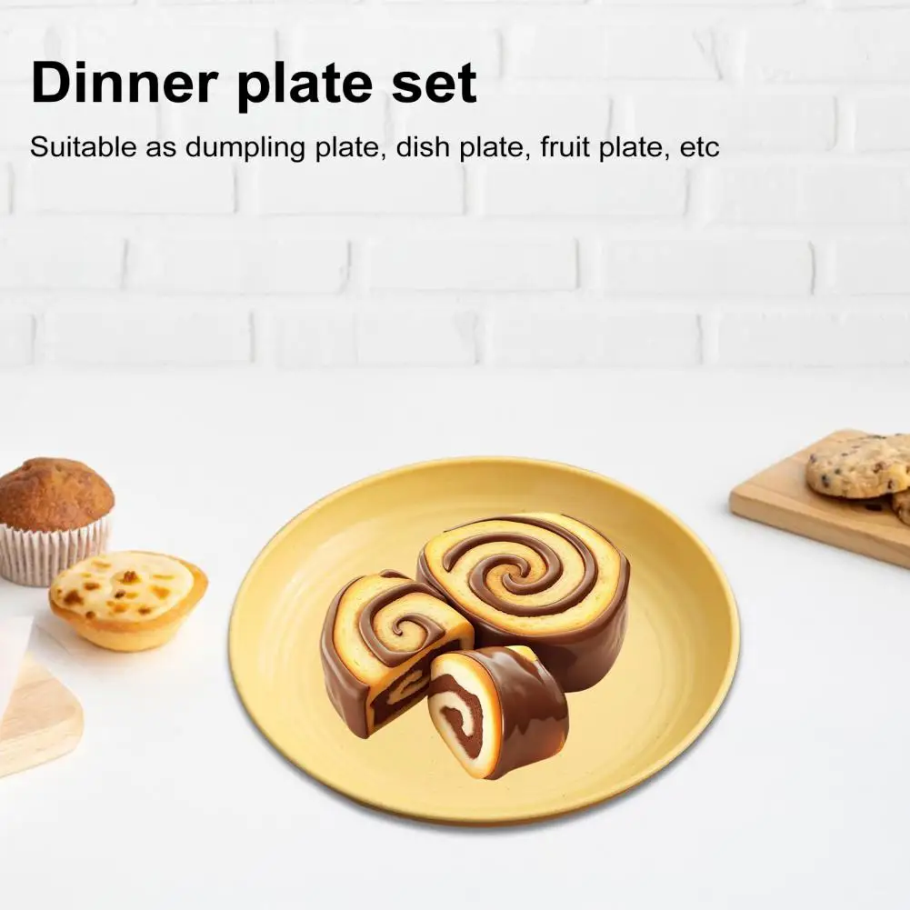 Multifunction Plate Dinnerware Set Versatile Bpa-free Round Dinner Plates Ideal for Serving Dumplings Vegetables Fruits