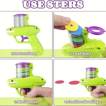 Funny Cat Toys Creative Turnip Gun with 15pcs Reusable Foam Frisbee Pet Hunting Interactive Toy Dog Cat Pet Supplies - Image 6