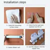 Bathroom Slipper Shelf No Punching Wall Mounted One Piece Shoe Rack Space Saving Shelf Bathroom Hanging 2
