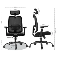 New Ergonomic Mesh Adjustable Lumbar Support Office Chair 120°Tilt High Back Comfortable Computer Chair with Soft Flip Up Arms - Image 5