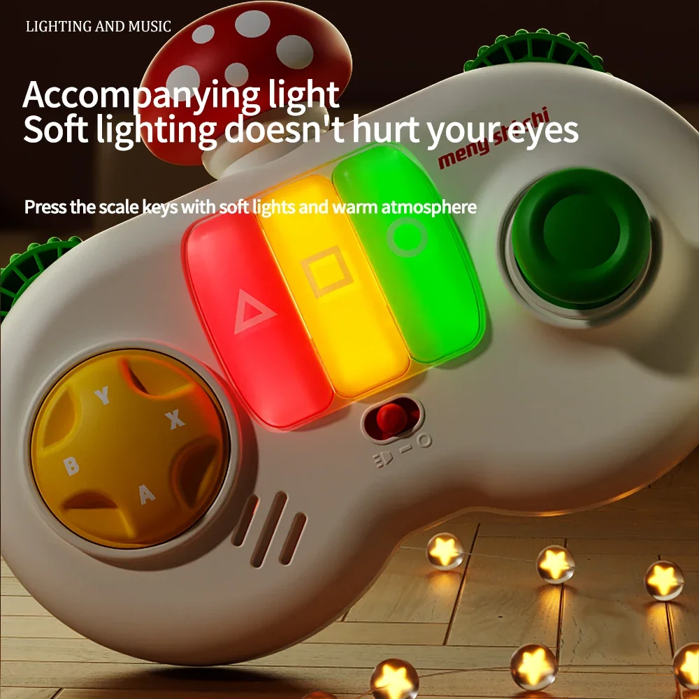 Kids Piano Toys Keyboard with Sounds Light Mushroom Music Baby Instrument Early Educational Multi-functional Toys for Kids Gifts