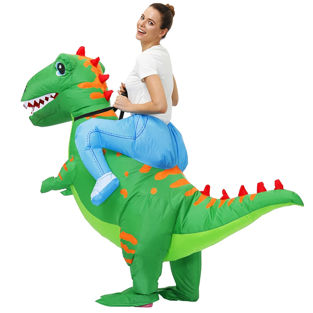 Adult Kids Dinosaur Inflatable Costumes Halloween Party Cosplay Funny Anime Costume Half Body