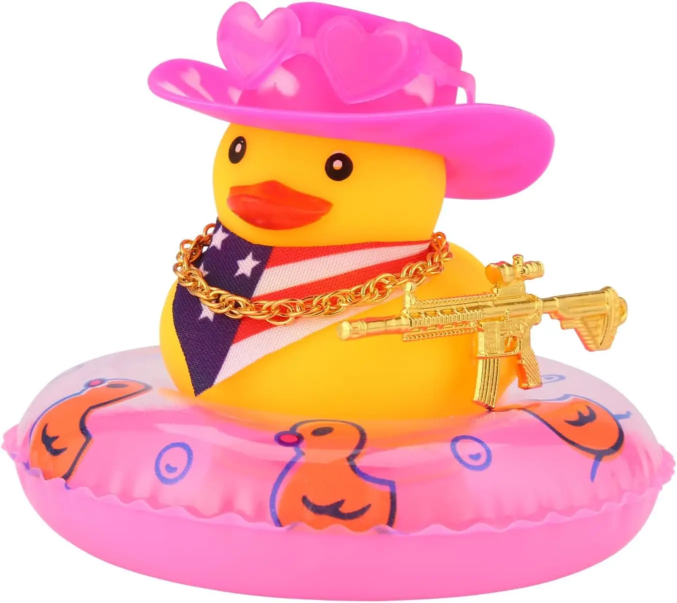 Cowboy Hat Rubber Duck Decorations - Cute Summer Ducklings for Birthday Parties, Office, and Car Décor