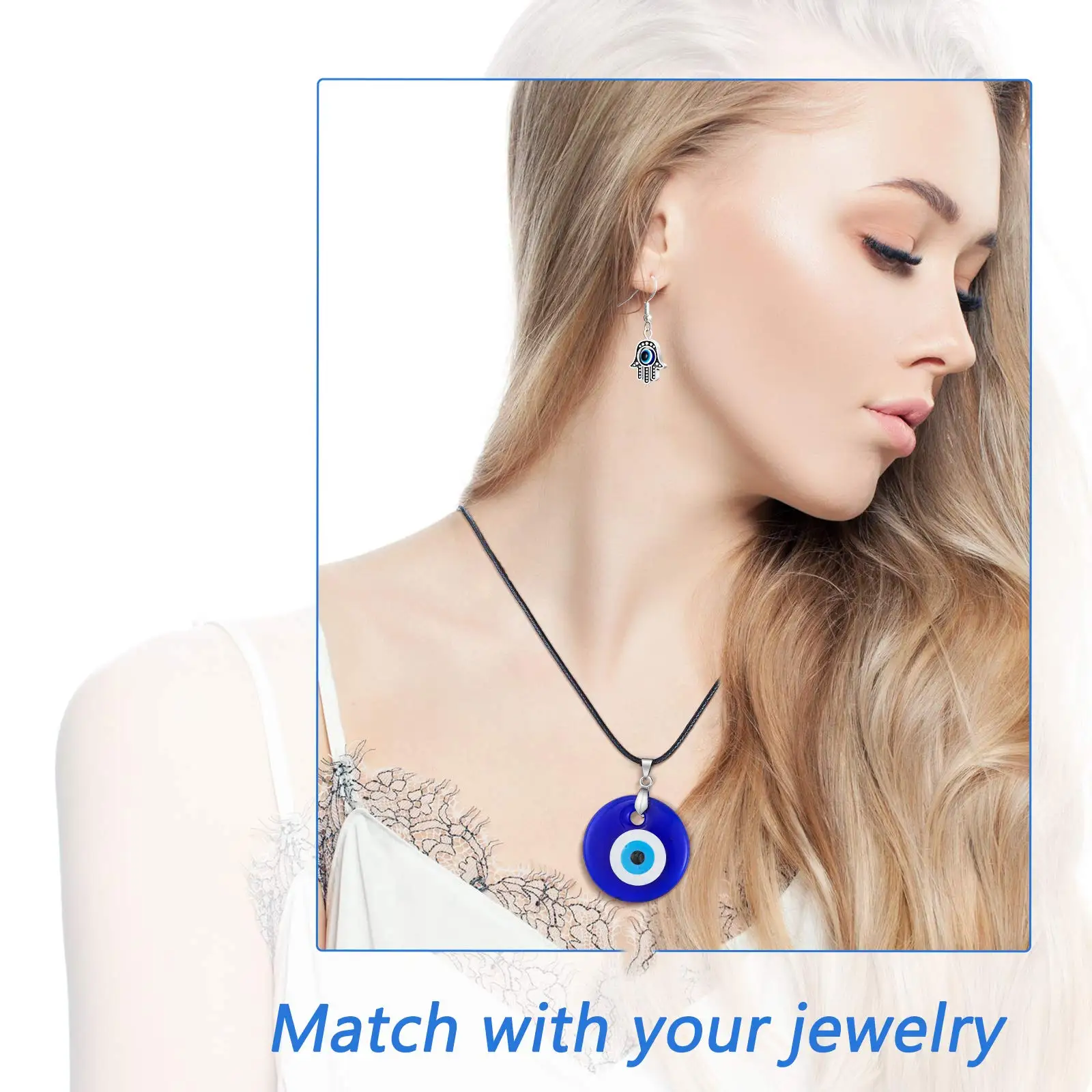 Blue Turkish Evil Eye Pendant Necklace For Women Men Baby, Devil Greek Eye Jewelry On The Neck, Hamsa, Nazar, Evil Eye Necklaces 6