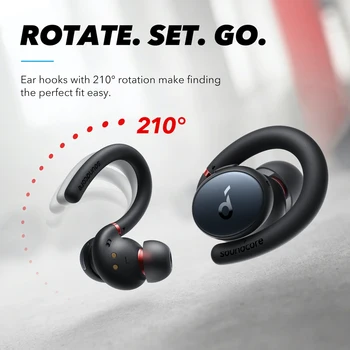 Anker Soundcore Sport X10 Bluetooth 5.2 słuchawki sportowe obrotowe zaczepy na uszy głęboki bas IPX7 wodoodporne Sweatproof sportowe słuchawki douszne 2