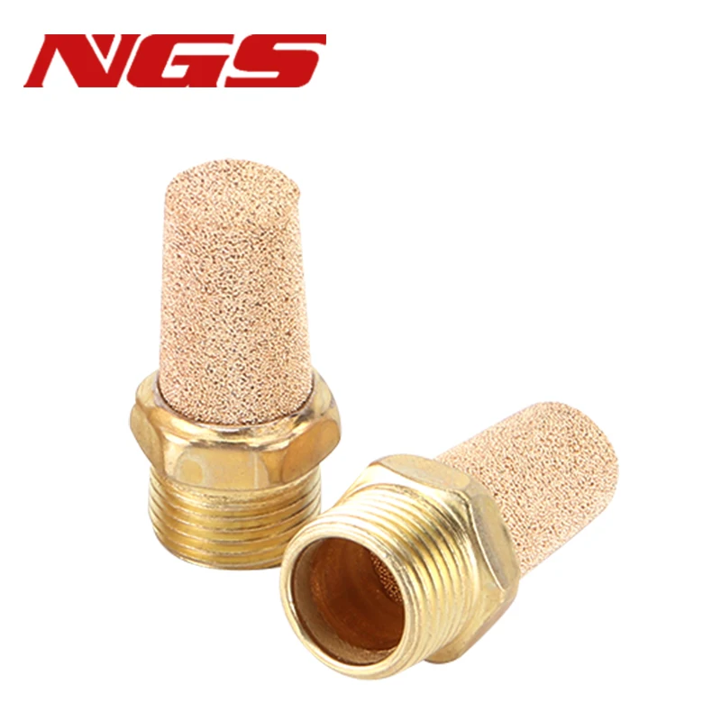 Pneumatic Exhaust Muffler Noise Redauce for Pneumatic Muffler Silencer BSL-01 Brass Air Exhaust Copper Joint BSP 1/8'' 1/4