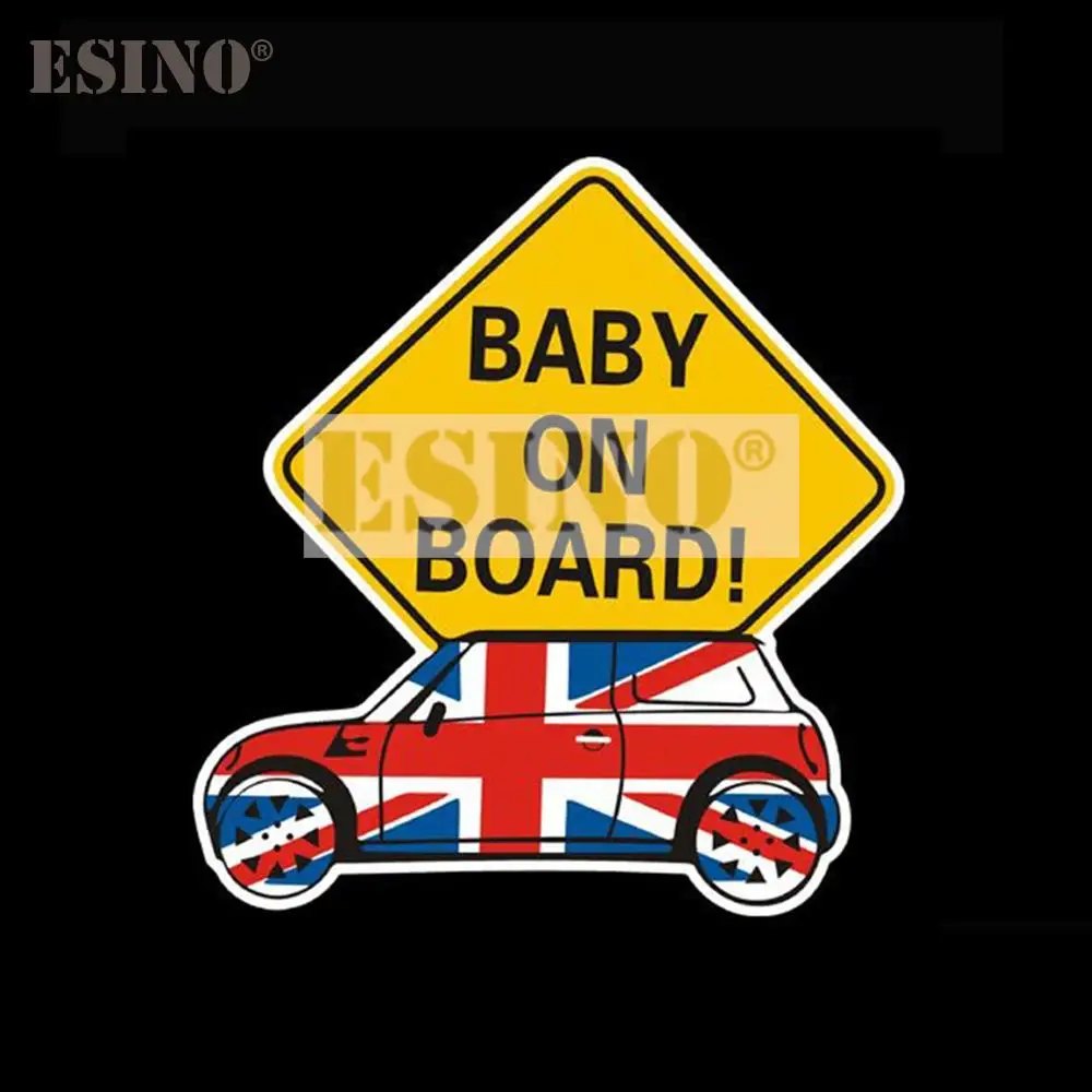 Car Styling Bella Decalcomania Decorativa Baby On Board Adesivo Creativo Per Mini Cooper Clubman Roadster Countryman Paceman Coupe Jcw