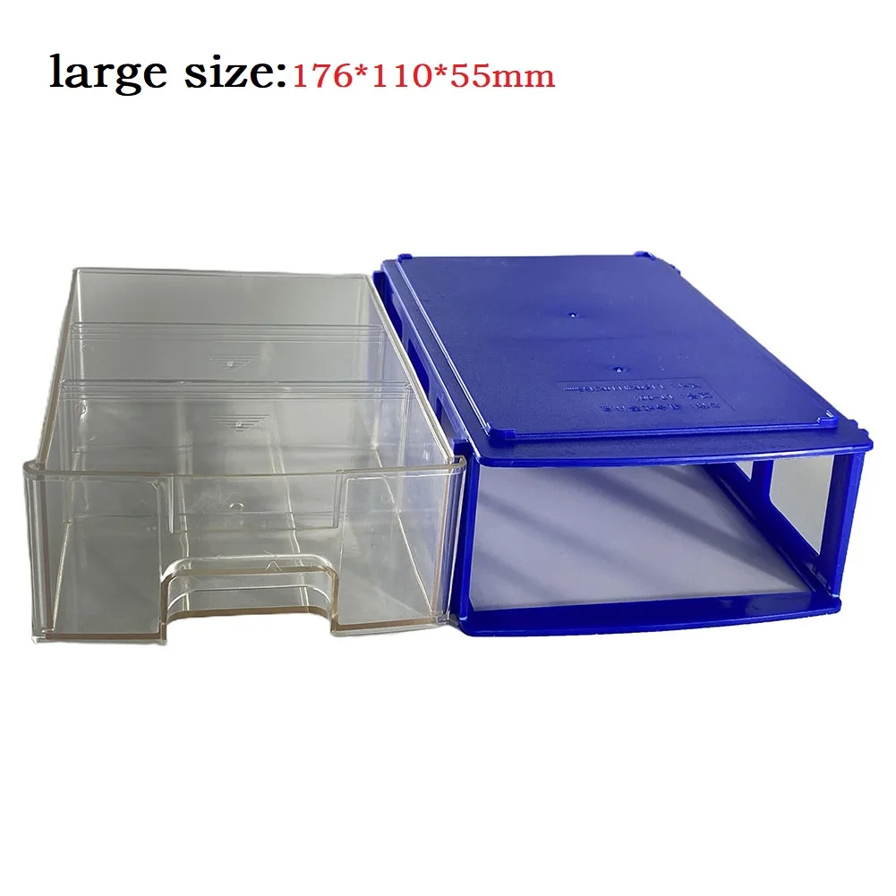 

Storage Box PE Stackable Plastic Hardware Parts Storage Boxes Component Screws Toolbox 160*94*42mm/176*110*55mm Combined Cabinet