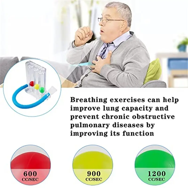 Breathing Exerciser Breathing Trainer 3 Ball Lung Function Breathing Trainer