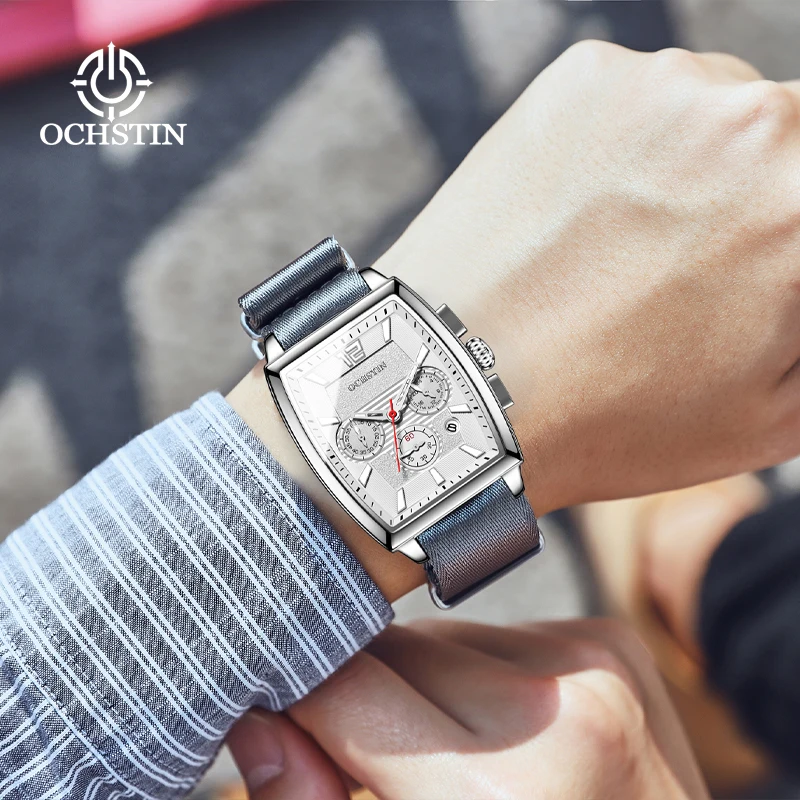OCHSTIN2024 New Creative Nylon Series Casual Hundred Style Men's Quartz Watches Original Quartz Movement Men's Watches