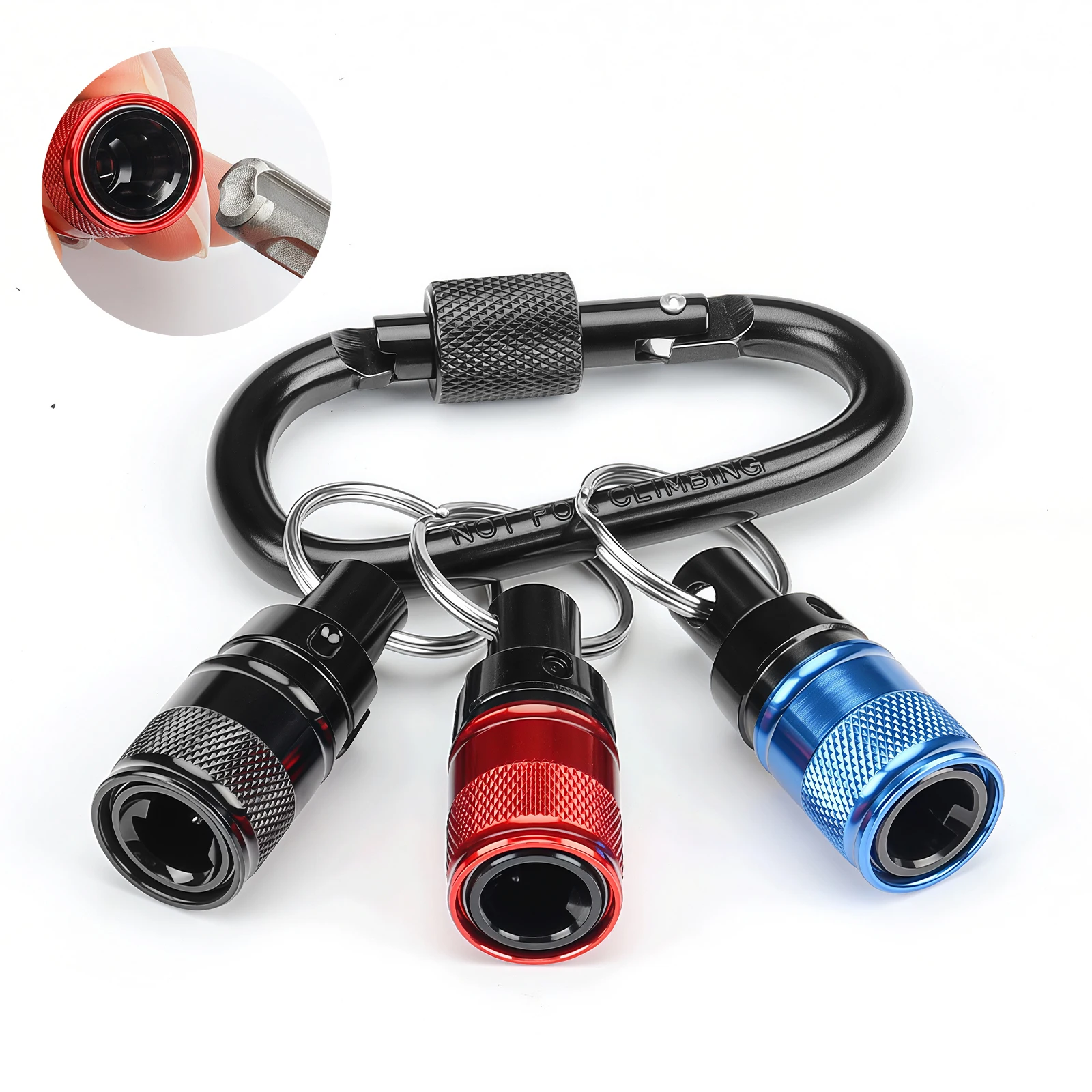 3-teiliger SDS-Plus-Bohrerhalter mit Schlüsselanhänger, SDS-Schaftadapter, Verlängerungsstange, Steckadapter, einfach auszutauschen, tragbarer Handhalter
