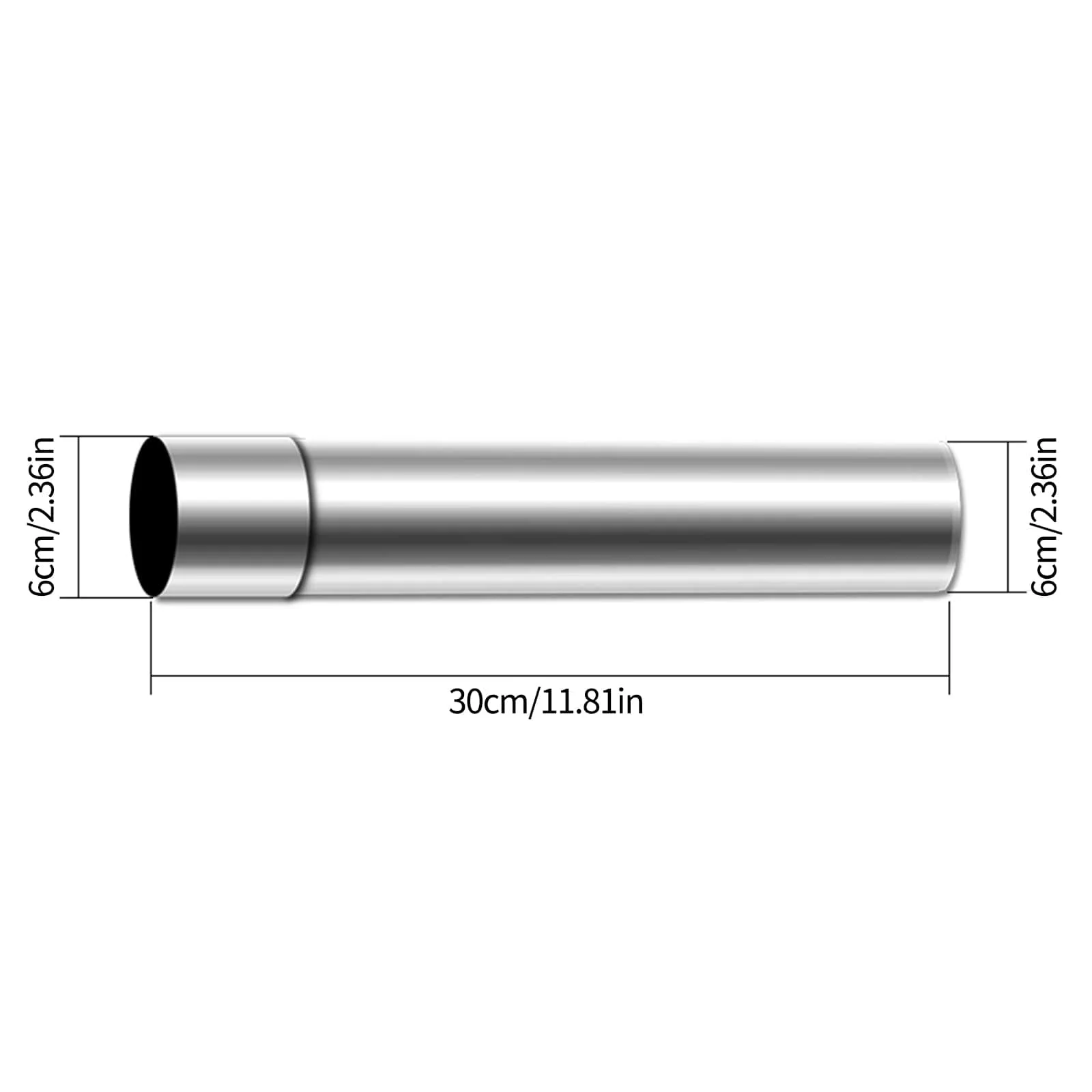 6cm Dia Stainless Steel Flue 30/40cm Length Stove Pipe Chimney Liner Straight Type Wood Stoves Heater Tube