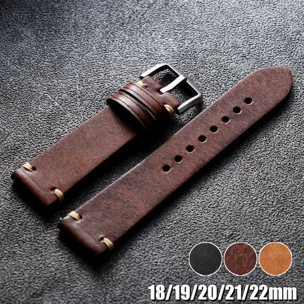 Artisan Genuine Leather Watchband with Quick Release