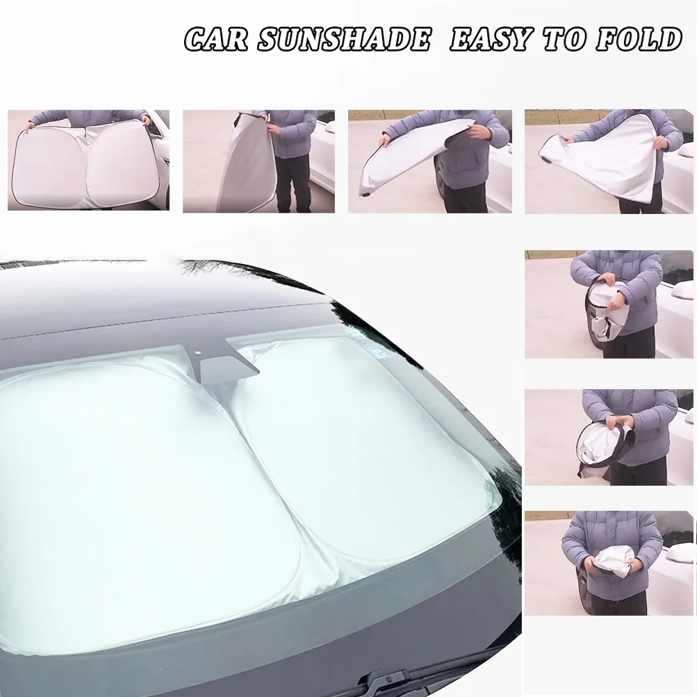 For Tesla Model 3 Y X S Car Front Windshield Sunscreen Window Sunscreen Visor Sun Shade Blocks UV Rays Protection Parasol Coche car sunshade windshield sunshade windshield sun shade
