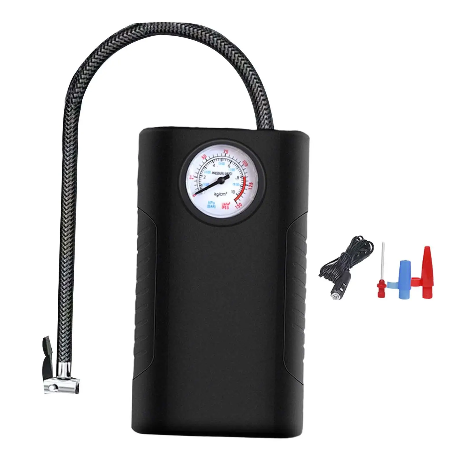 Corded Car Tire Inflator Air Compressor with Pressure Gauge 2.8M Power Cord Air Pump for Car Pool Toys Multifunctional