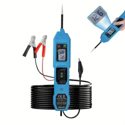 Enhanced Smart Car Circuit Tester with LED Voltage Display and Digital Multimeter Probe (Blue)