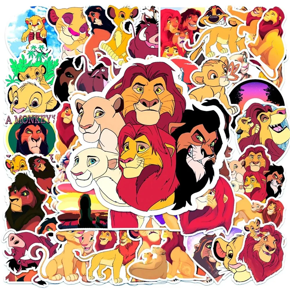 

10/30/50pcs Disney Cartoon The Lion King Stickers Anime Decals Toy DIY Diary Scrapbook Phone Case Laptop Cute Kids Sticker Packs