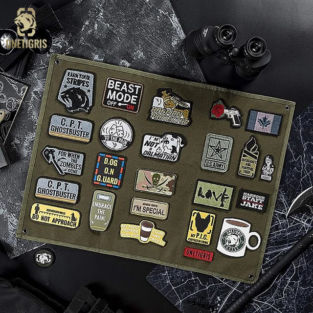 ONETIGRIS Tactical Patch Display Board Patch Holder Folding Mat Military ID  Patches DIY Badge Paste Pad Patches Tool Organizer - AliExpress