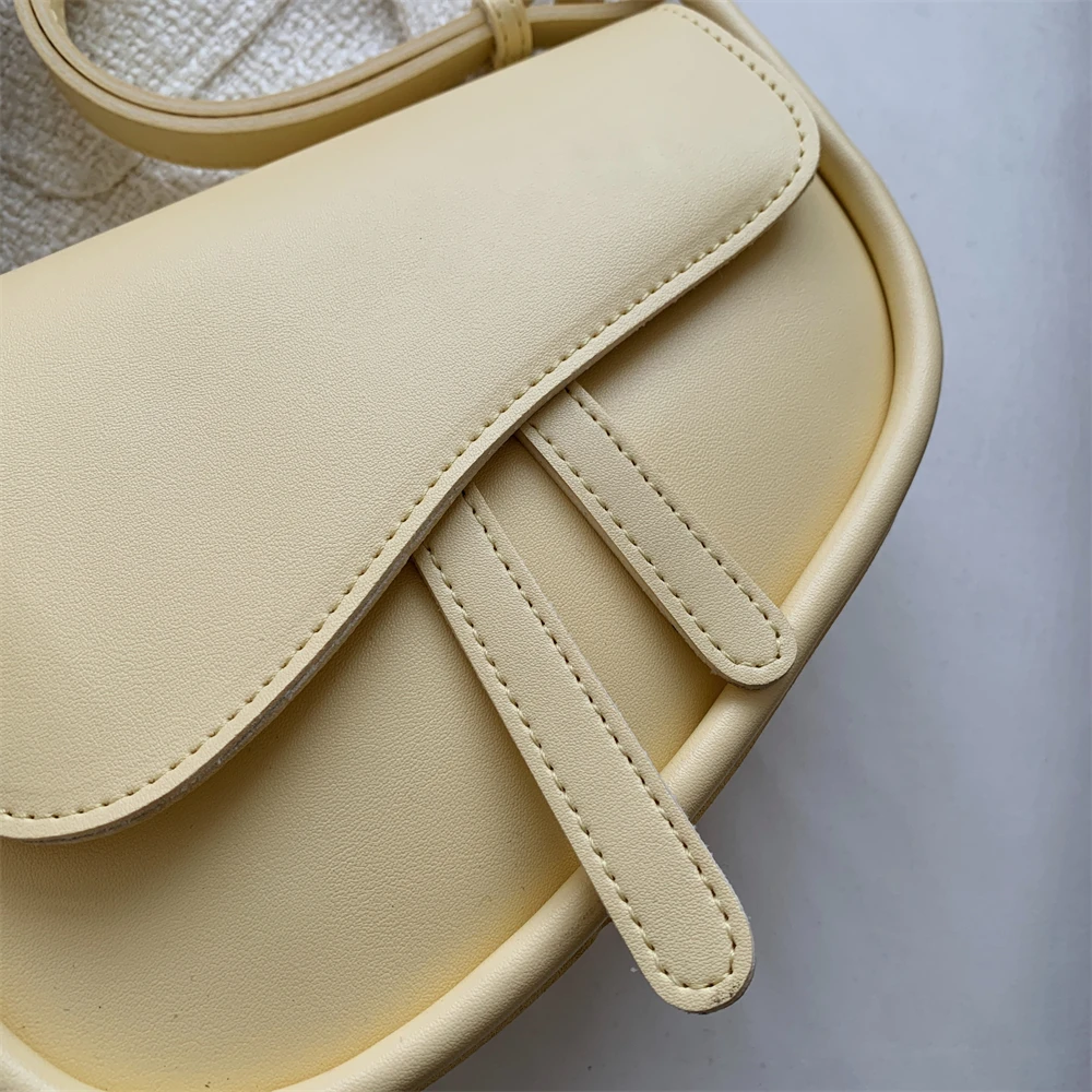 Fashion Saddle Bag New Small Shoulder Bags for Women 2022 High Quality Solid PU Leather Crossbody Female Luxury Messenger Bag 4z shoulder bag diy