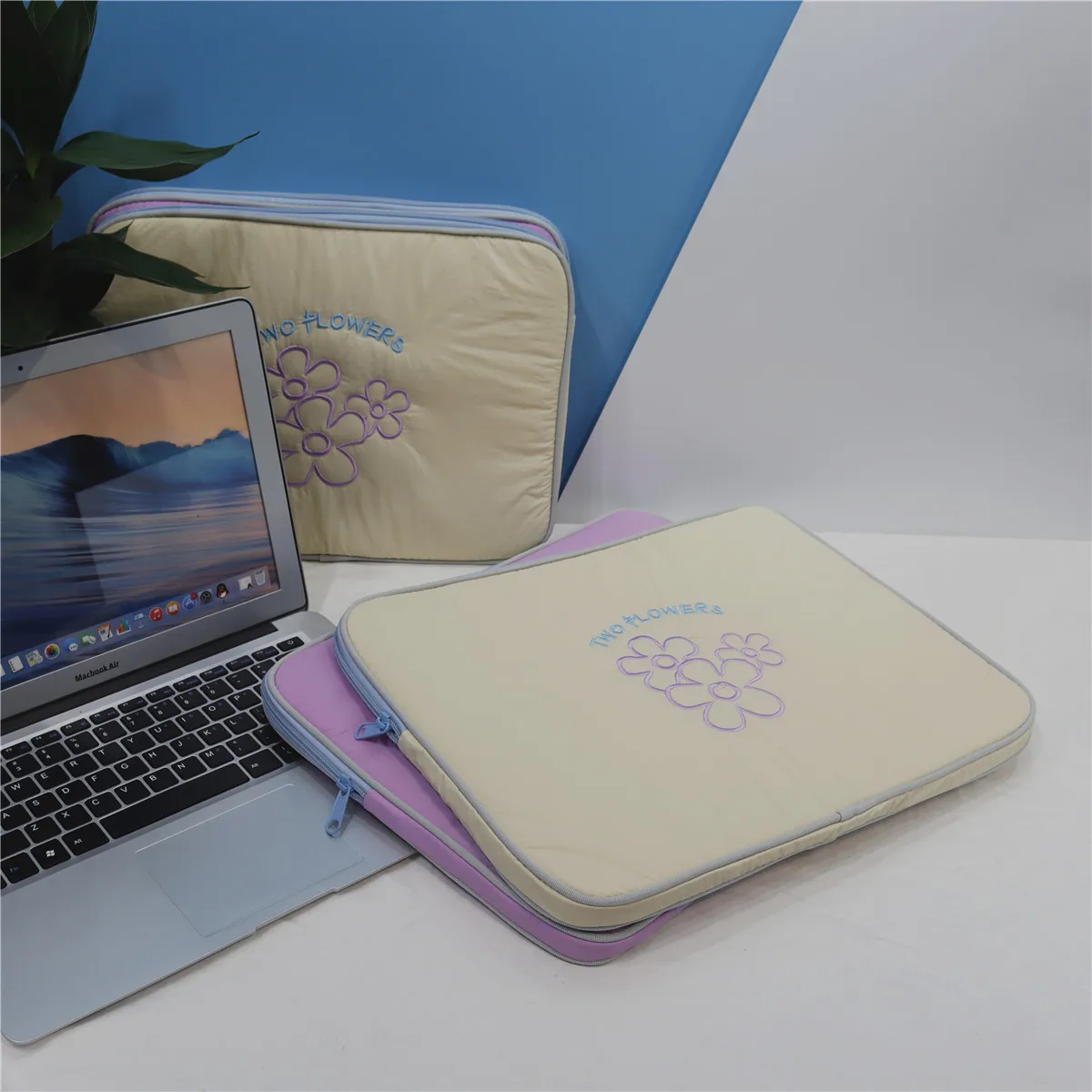 Borsa Morbida Per Laptop 14 Pollici Per Macbook Air Pro 13.3 Retina 11 12 13 Custodia Lenovo Dell Cotton Notebook Storage Pouch Liner Bag