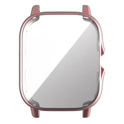 Durable TPU Protective Watch Screen Protector Case - Crystal Clear Cover for Amazfit GTS & BIP Series (Pink)