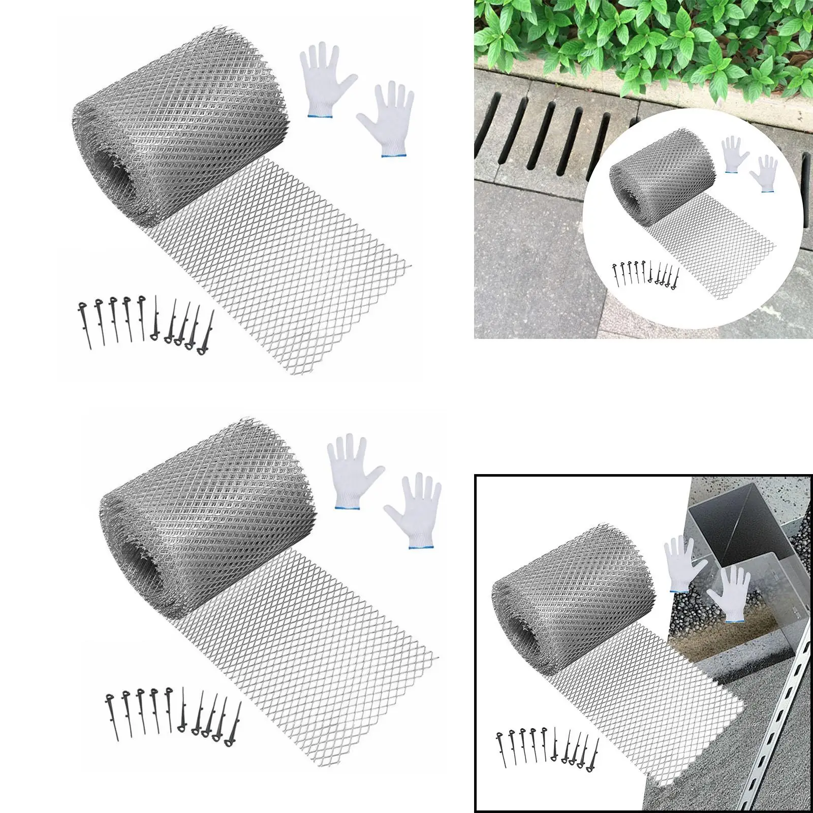 Gutter Guard Garbage with Fixed Hooks Multipurose Gardening Mesh Gutter