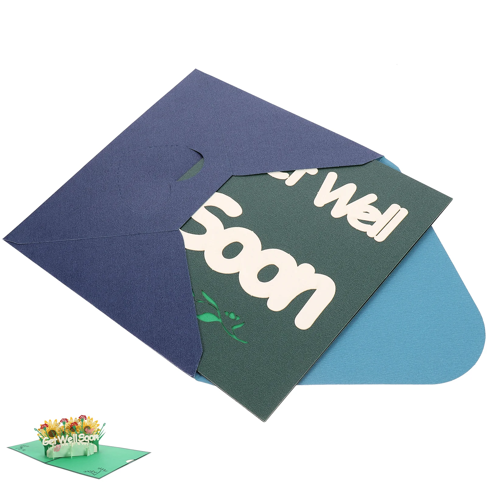 Three Dimensional Get Well Soon 3D Greeting Cards Paper Gift Cards Blessing Decorative Business