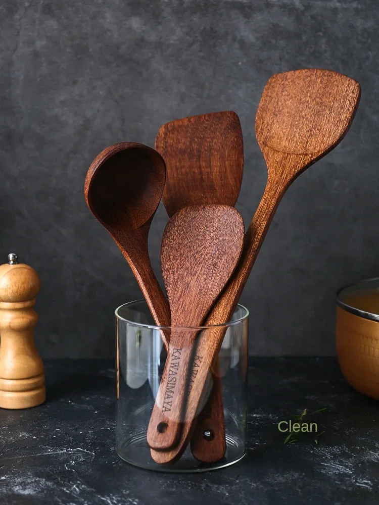 Chicken Fin Wood Spatula Non-stick High Temperature Resistant Soup Rice Spoon Kitchen Utensils