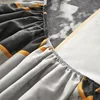1pc  Bed Mattress Fitted sheet King Queen Size sheet  All-around Elastic Rubber Band Non-slip Dustproof Bed Sheet No pillowcase 5
