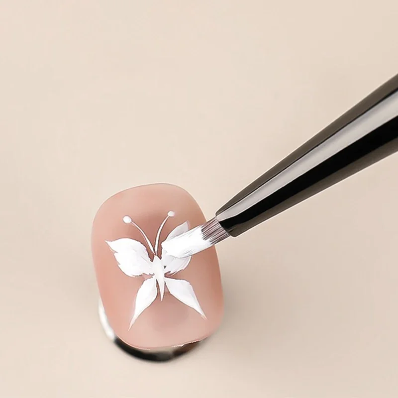 Triangular Nail Art Brush Pen 3D Tips Pattern Phototherapy Acrylic Nail Brush UV Gel DIY Manicure Tools Wood Handle Nail Brushes