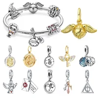 MINISO Charms Beads 925 Sterling Silver For 925 Original Harry 3mm Potter Bracelets Women Pendant DIY Jewelry Make Gifts 1