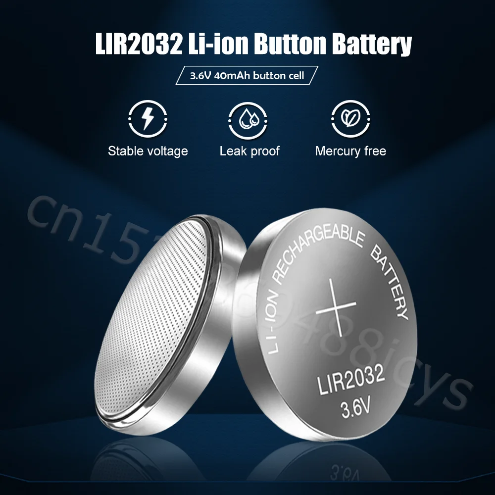 3.6v LIR2025 Pile Bouton Rechargeable Piles Bouton Li Ion LIR 2025