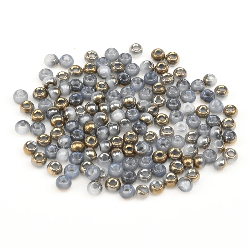 4 mm Jade-goldene Farbe, kleine runde Perlen, 10 Gramm, tschechische Glas-Bastelperlen für die Herstellung von Ohrringen, Anhängern, DIY handgefertigten Perlen – Detail 6