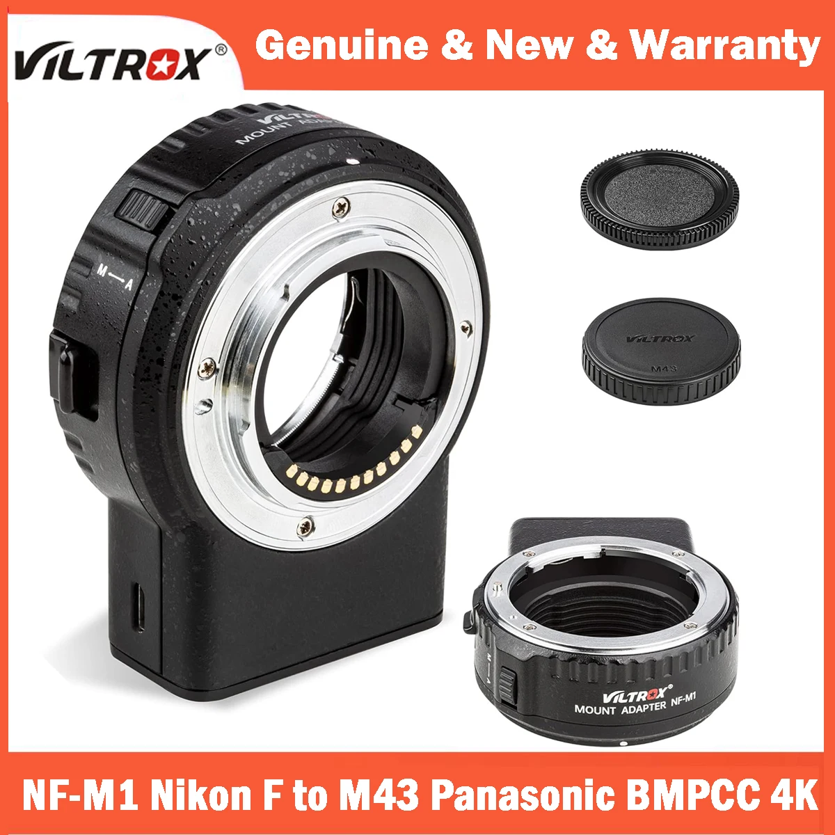 VILTROX マウントアダプターNF-M1 Viltrox NF-M1 Autofocus Lens Mount Adapter for Nik NF-M1 B&H