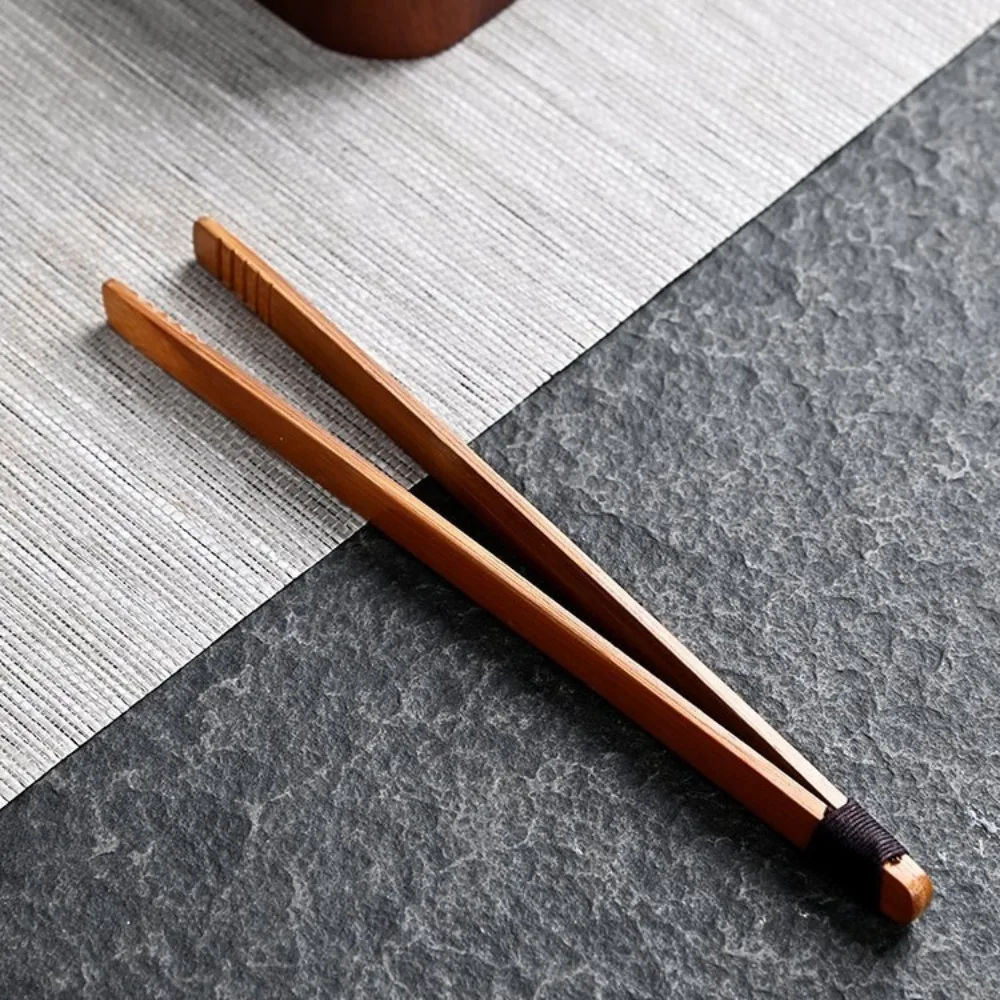 New Bamboo Wood Tea Clips Safe Durable Tea Utensil Tweezer 18cm Salad Clip for Bacon Sugar