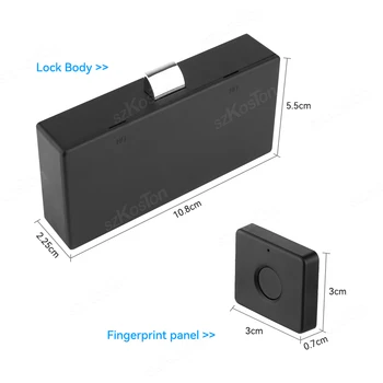 Smart Home Biometric Fingerprint Lock Hidden Drawer Electronic Lock Privacy File Storage Keyless Residential Security Protection 6