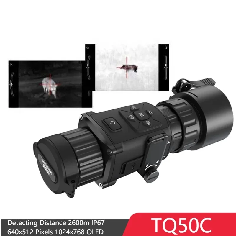 Termocamera Monoculare A Infrarossi Per La Caccia Hikmicro Tq50C Telecamera Imaging Hd Visione Notturna Telescopio Distanza Di Rilevamento 2600M