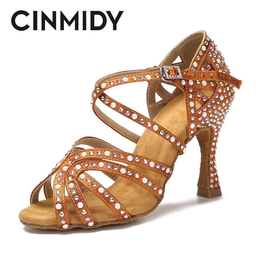 

CINMIDY Women Dance Shoes Tango Salsa Latin Dance Shoes Ballroom Dancing Shoes For Girls Ladies Sandals Soft Sole Party Shoes