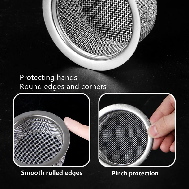 1/2PCS Stainless Steel Bathtub Hair Catcher Stopper Shower Drain Filter Trap Sink Strainer Basin Plug Kitchen Accessories