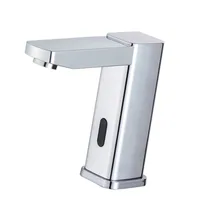 GORENCY Chromed Bathroom Faucet Deck Mounted Automatic Sensor Water Mixer Crane Free Touch Sink Tap Bathroom Sink Faucets 4