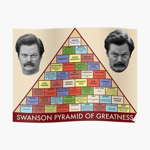 

Ron Swanson Пирамида крупных парков, постер, декорация, забавное искусство, винтажный принт, Декор, современное искусство, без рамки