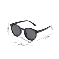 Korean Style Children Sunglasses Trendy Round Frame Kids Sun Glasses Tinted Lens Fashion Personality UV400 Small Sun Shades - Image 2
