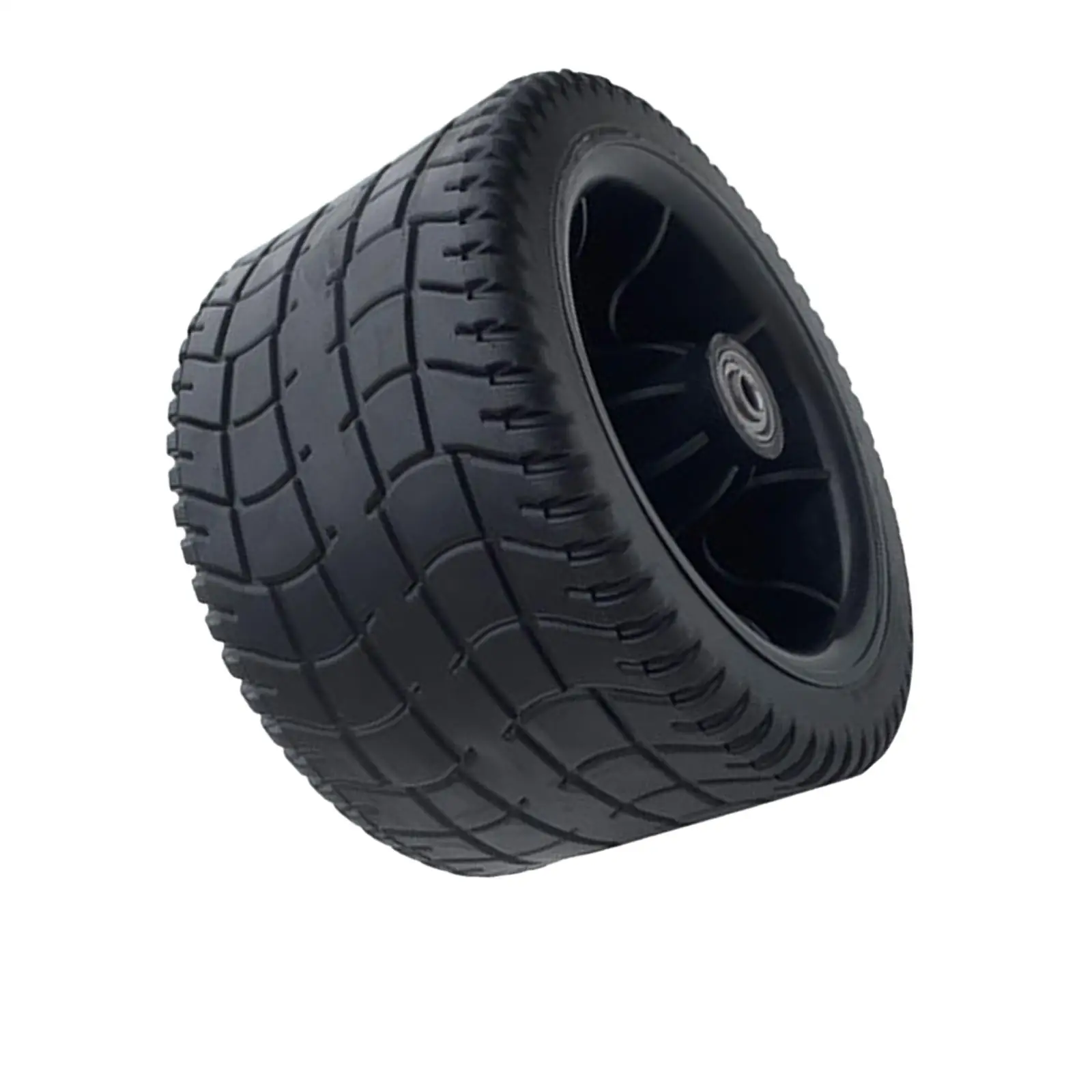 4inch Wide Wagon Cart Wheel PP Tires Durable Black Easily Install Accessory Puncture Proof for Hand Trucks and Yard Trailers
