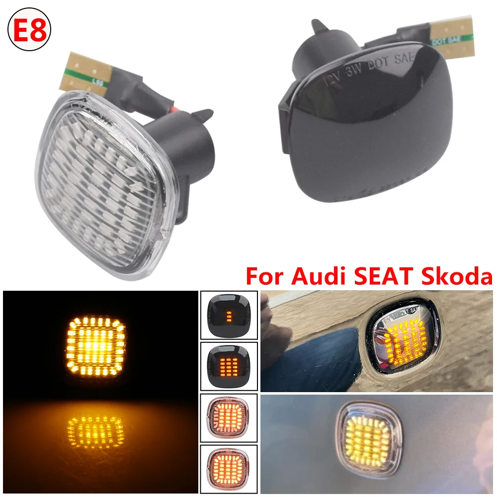 Sweeping Sequential LED Side Markers For Audi A3 A4 A6 A8 TT (2-Pack)