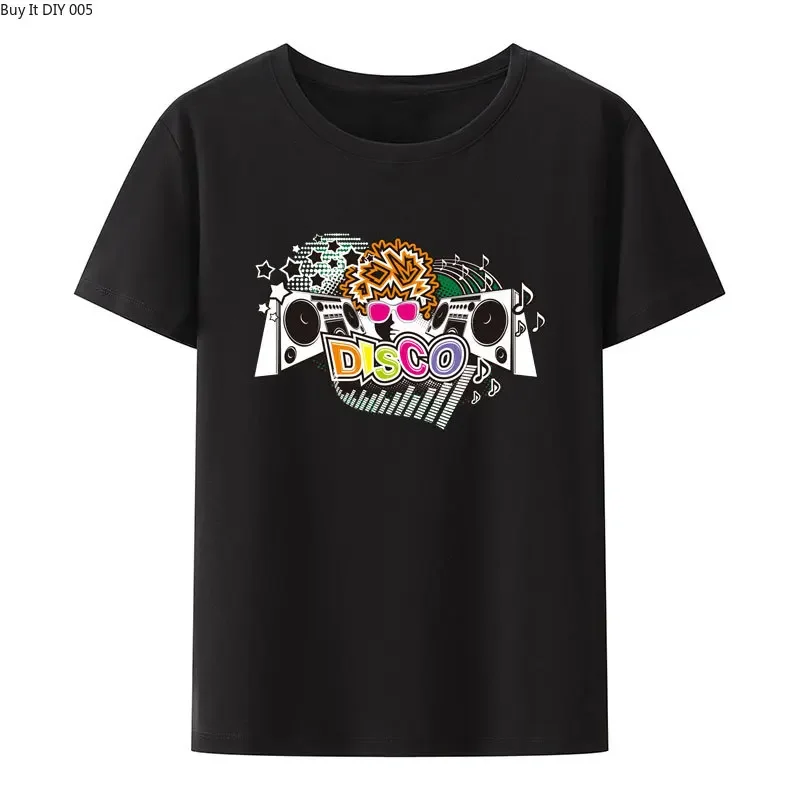 Retro Old Magnetic Tape Dj Music Modal T Shirt Classic Nostalgia Disco Casual Top Novità Creative Loose Fashion Streetwear