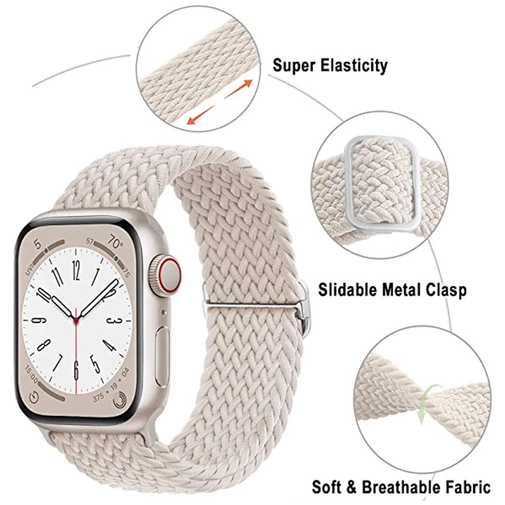 For Apple watch band 44mm 40mm 45mm 49mm 41mm 45 mm correa Braided Solo Loop bracelet iWatch series 8 9 3 se 5 6 7 Ultra 2 Strap 3 For Apple watch band 44mm 40mm 45mm 49mm 41mm 45 mm correa Braided Solo Loop bracelet iWatch series 8 9 3 se 5 6 7 Ultra 2 Strap – Bild 3