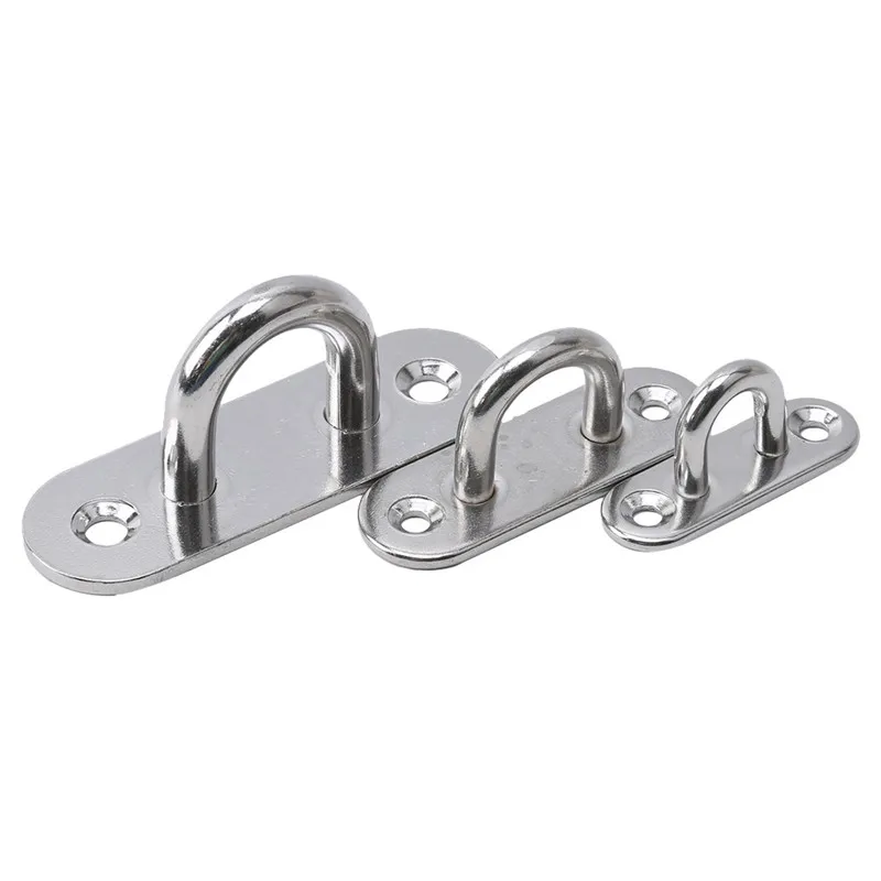 

304-M6 M5 M8 Oval Eye Board Marine Deck Buckle Staple Boat Shade Sail Mounting Fastening Set-304 Marine Grade Stainless Steel