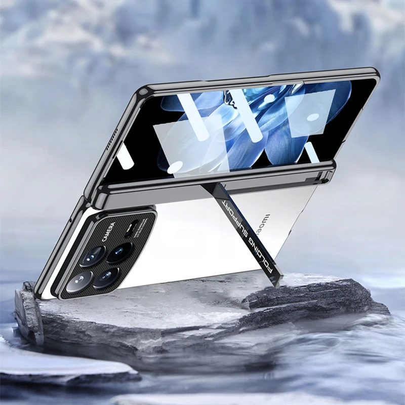 Magnetic Hinge Bracket Plating Case for Xiaomi Mix Fold 4 Outer Screen Glass Pro